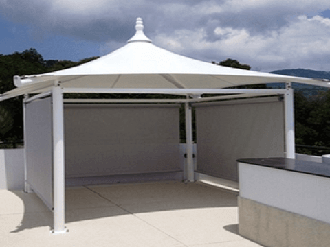 Terrace sunshade structure in hubli