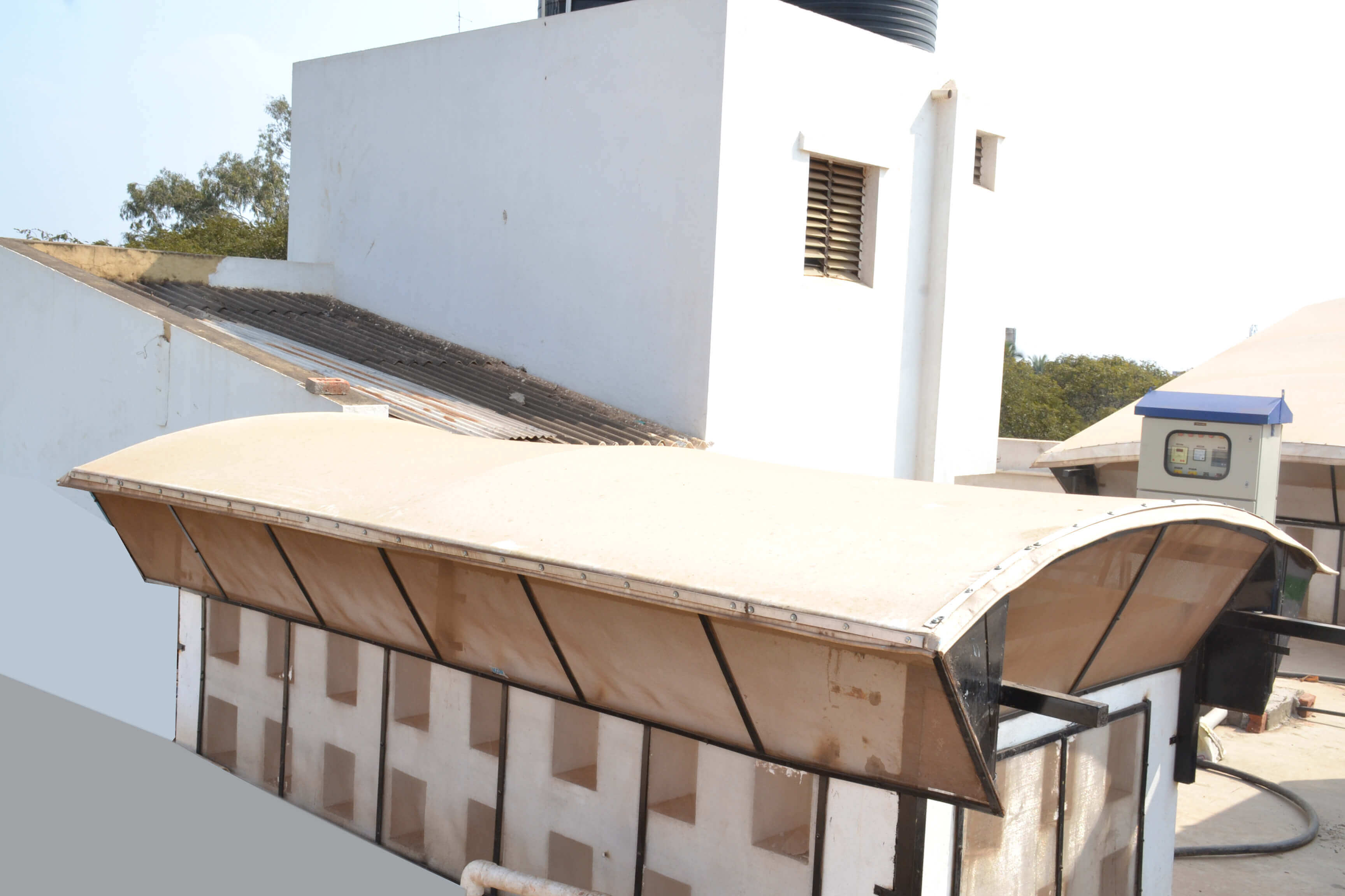 Skylight canopy roof for Apartment in belagavi