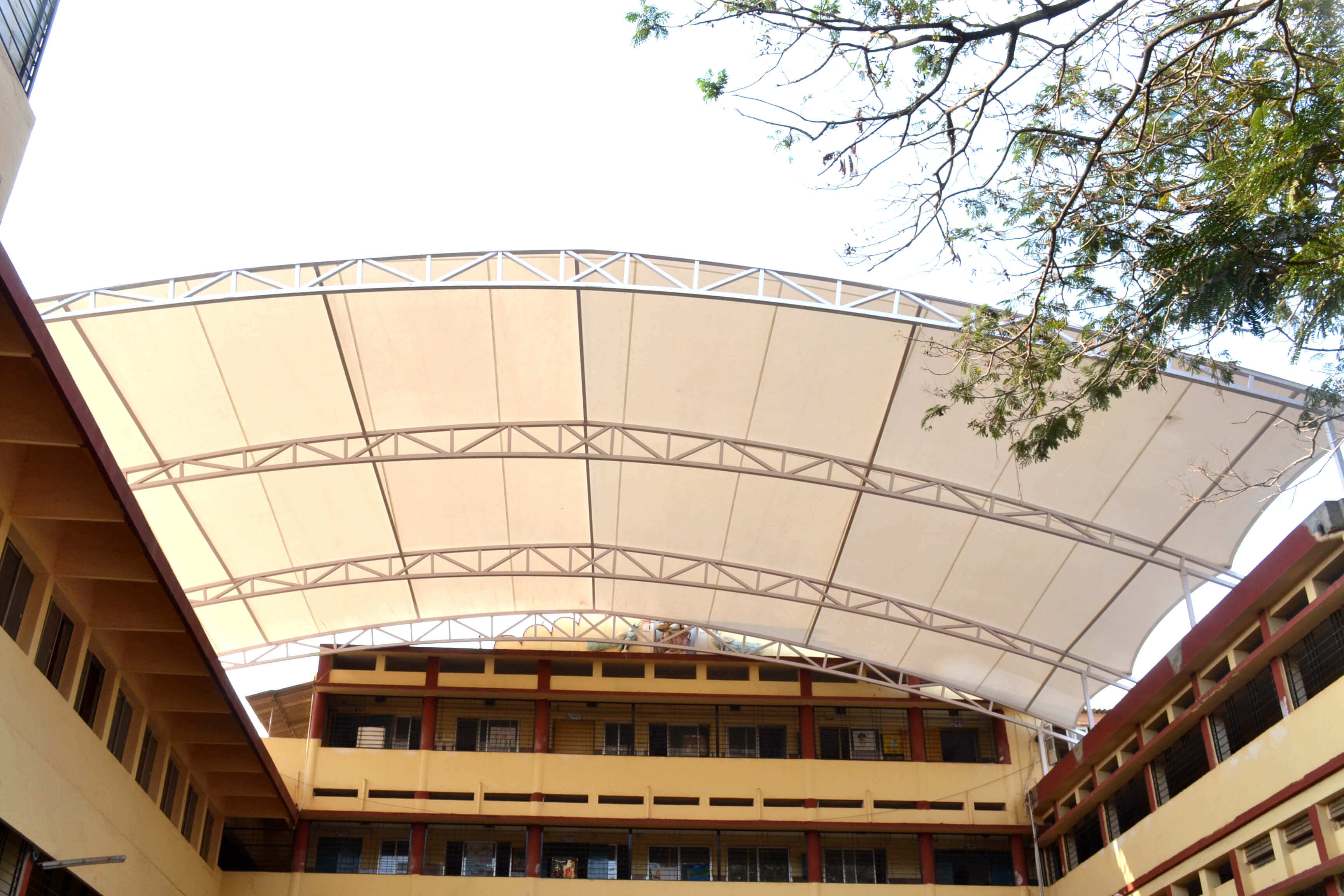 Skylight roofing in university 
