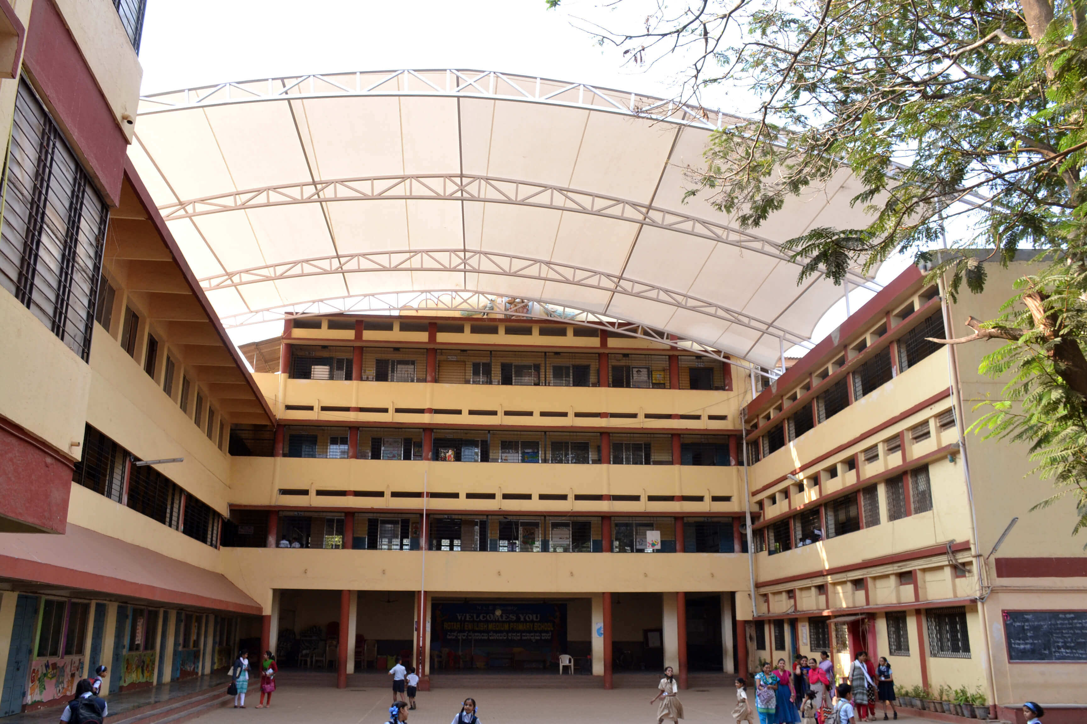 Skylight roofing in dharwad college