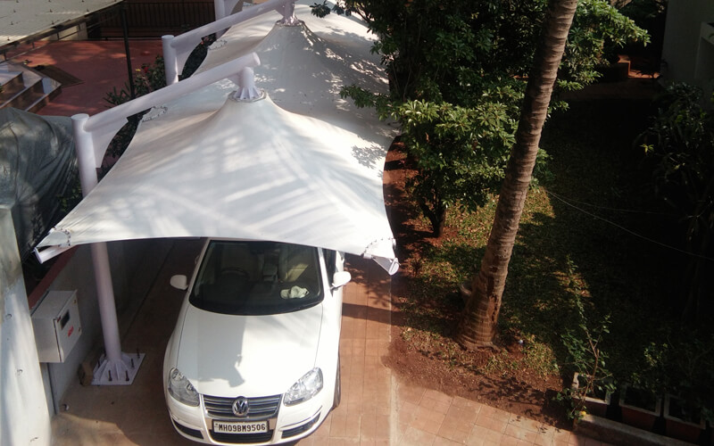 Conical canopies for car parking Belagavi