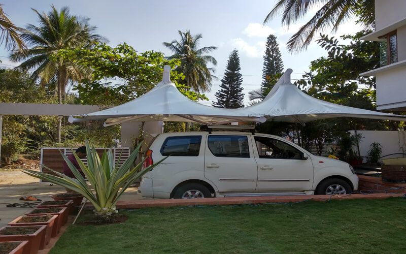 Conical canopies for car parking Belagavi